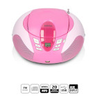 SCD-37 USBPINK Scd-37 usb pink portable fm radio cd and usb player pink